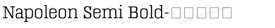 Napoleon Semi Bold字体转换